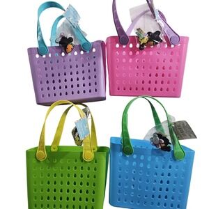 Celebrate It Easter Centerpiece Basket Set Kids Plastic Multicolor Decor Lot 4